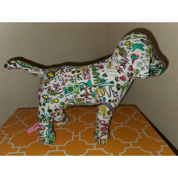 PINK Victoria's Secret Accessories - PINK VICTORIA'S SECRET GRAFFITI DOG